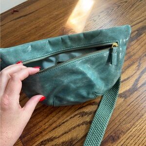 Anthropologie Mint Leather Shoulder Bag